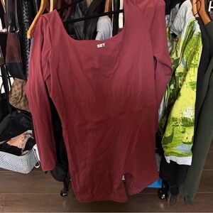 SET Active Burgundy Bodysuit